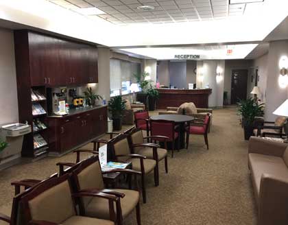 The Surgical Pavilion Front Desk and waiting room
